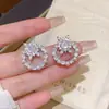 Pendientes de Moda de Aguja de Plata 925 con Cubos de Perla de Venta Caliente Pendientes Dulces de Nicho de Gama Alta Pendientes de Diseño Exquisito