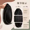 Peluca de coleta para mujer con clip, coleta alta con rizos hacia adentro, natural y voluminosa, cabello artificial realista, coleta ligeramente rizada