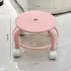 Taburete para Uso Doméstico en la Sala de Estar, Taburete Bajo Pequeño, Taburete Móvil para Cambiarse los Zapatos, Engrosado y Resistente, Taburete Redondo para la Entrada, Taburete de Plástico para Niños