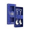 Conjunto de talheres criativos de aço inoxidável, colher pequena, garfo, caixa de presente de mão, amor internacional, colher de café, garfo de frutas