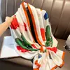 Bufanda de Seda Brocada Estilo Nuevo 2025 para Mujer, Primavera y Otoño, Elegante Versión Coreana, Bufanda de Seda Versátil de Hangzhou y Chal