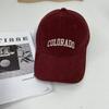 Gorra de béisbol bordada con letras inglesas estilo coreano Otoño Nuevo franela gruesa moda a prueba de sol con visera venta al por mayor