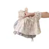 Conjunto Floral para Niñas Ningli Verano 26 Nuevo Estilo Moda Infantil Conjunto de Dos Piezas para Bebés Estilo Francés Suave