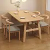 Mesa de comedor moderna simple combinación de mesa de comedor y sillas hogar pequeño nórdico tienda de té con leche cafetería rectangular 4 personas 6 personas