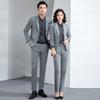Trajes de Negocios Unisex Grises al por Mayor Oficina Trajes de Ventas Ropa de Trabajo Logotipo Bordado Desplazamiento