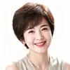 Peluca de cabeza completa para mujeres, de mediana edad y ancianas, textura corta, 100% cabello humano real, voluminosa, ligera, transpirable, cubre cabeza de peluca estilo mamá