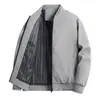 Jaquetas Masculinas para Atacado Primavera e Outono Roupas para Pais de Meia-Idade Jaquetas Soltas de Cor Sólida Tops de Moda Masculina Business Casual