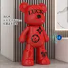 Estatueta de Urso Violento Desenho Animado Sala de Estar Gabinete de TV Gabinete de Vinho Sofá Grande Decoração de Chão Presente de Inauguração