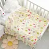 Toalha de Banho Infantil Algodão Puro Grau A 120*110 Estampada Algodão de Bambu Toalha de Enrolar Musselina Macia Cobertor para Bebê