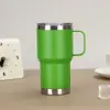 Comercio exterior taza de coche de 20 oz/30 oz acero inoxidable taza aislada de gran capacidad taza de coche portátil para exteriores con asa taza para hielo