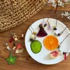 Collar Colgante de Fruta con Cuentas de Resina, Moderno y Único, Exquisita Cadena para Suéter, Lujo Ligero y Sensación de Alta Gama, Joyería al por Mayor