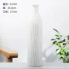 Porcelana Blanca Quema Simple Moderna Estilo Nórdico Cerámica Florero Juego de Tres Piezas Obra de Arte Floral Decoración del Hogar