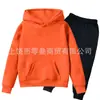 Conjunto de Moletom com Forro de Lã para Meninos e Meninas Outono e Inverno Conjunto de Duas Peças com Capuz Calça de Moletom de Manga Longa para Crianças