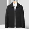 Chaqueta con cuello para hombre, chaqueta de papá, casual de negocios, para mediana edad y mayores, nuevo abrigo ejecutivo de primavera y otoño, ropa de hombre