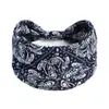 Faixa de Cabelo Colorida Retrô Europeia e Americana Castanha Padrão Paisley Edição Larga Headband Esportes Yoga Headwear Elástico Mulheres