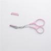 Tijeras para recortar cejas con peine, tijeras para peine de cejas, recortador de cejas, herramientas de maquillaje de belleza para principiantes, tijeras de belleza para recortar cejas