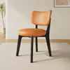 Cadeira de Jantar em Madeira Maciça Casa Moderna Estilo Creme Cadeira Estofada Banqueta de Jantar Hotel Negociação Leve Luxo Encosto Cadeira de Jantar