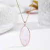 Collar de Cristal Natural Popular Transfronterizo Collar de Cristal Rosa Turquesa Cadena Sencilla para Clavícula Joyería Bohemia Venta al por Mayor