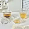 Conjunto de Xícaras de Chá Fair Cup de Vidro Preto Gelo Retrô Estilo Japonês Acessórios Domésticos para Chá Kung Fu Conjunto de Chá Divisor de Chá Xícara de Chá