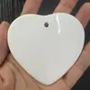 Explosiones Transfronterizas de Amazon Transferencia Térmica Piezas Colgantes Decorativas Navideñas Cerámica Superficie Brillante Blanco Crudo Colgante Redondo de 3 Pulgadas