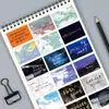 Colección de 50 Pegatinas de Fondo de Novela Paisajística Estilo Ins, Pegatinas Decorativas DIY para Diarios, Maletas, Teléfonos y Botellas de Agua