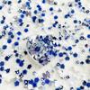 Nova bolsa de material para arte em unhas azul escuro, joias nobres retrô, azul, branco, margarida, laço de fada