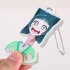 Chaveiro de acrílico feito sob medida com seu próprio design, display de anime de camada dupla, pingente de desenho animado DIY, acessório de chaveiro de mercadoria de celebridade