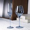 Copa Azul de Cristal Hecha a Mano Personalizada Copa de Vino de Alto Valor Copa de Vino con Borde Dorado Set de Copas de Vino Base de Home