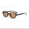 Gafas de sol ojo de gato ovaladas retro europeas y americanas Y2K montura pequeña carey puro moda femenina protección UV