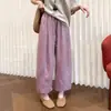 Pantalones Largos de Lino de Verano con Caída Estilo Coreano Nuevas Llegadas de Verano Holgados con Caída Adelgazantes de Cintura Alta Pierna Ancha Número de Modelo 77893