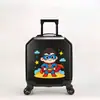 Mala infantil modelo de bordo 18 polegadas, mala de rodinhas com tema de desenho animado fosco e rodas universais, padrão e logo personalizáveis, com cadeado