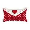 Fundas de Almohada Personalizadas para el Día de San Valentín Transfronterizas, Decoración de Atmósfera Festiva, Fundas de Cojín para Sofá del Hogar, Fundas de Cojín en Forma de Corazón para Dormitorio