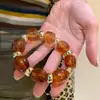 Pulseira Redonda de Acrílico com Costura Borrada, Temperamento Retro Fashionável, Pulseira Versátil, Joias de Luxo Leve e de Alta Qualidade Atacado