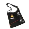Bolsa Tote de Lona Personalizada com Vários Bolsos, Versátil para Estudantes Universitários Frequentarem Aula, Usar no Ombro no Trajeto, Personalização de Bolsa de Lona Estilo Coreano