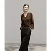 Nuevo Conjunto de Dos Piezas Otoñal Francés Elegante con Textura, Chaleco con Botones y Prendas de Abrigo Casual para Mujer