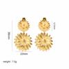 Aretes de Flores Estilo Vintage Francés Aretes Nicho de Alta Gama Aretes de Mariposa Acero Inoxidable Aretes para Mujer Joyería