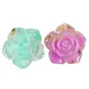 Flores de Verano Lámina de Oro Pétalos de Rosa Parches Accesorios de Resina DIY Pendientes Pinzas para el Cabello Fundas de Teléfono Materiales Venta al por Mayor