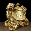Tartaruga Cobra de Latão Puro Dragão Basáltico Tartaruga Ornamentos Grandes Artesanato Doméstico Decoração de Sala de Estar