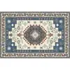 Alfombra Retro para Sala de Estar, Alfombrilla de Estilo Étnico para Mesita de Noche de Dormitorio, Tapete Persa para Mesa de Café de B&B, Alfombrilla de Piso de Lujo Ligero Estilo Americano para Sofá
