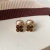 Pendientes Geométricos de Flor de Resina Transfronterizos Europeos y Americanos Otoplastias Maillard Otoño e Invierno Diseño Nicho de Gama Alta Joyería para Orejas Venta al por Mayor