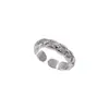 Elegante Anillo de Rombos con Circonitas Estilo Chanel, Diseño de Nicho, Minimalista Estilo Ins con Microincrustaciones de Circonitas Anillos Apilables para Pareja, Diseño Abierto