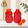 Garrafa Plana de 250ml, Garrafa Especial para Molho de Tomate, Garrafa Dispensadora de Molho de Grau Alimentício