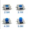 Ts-1047 Interruptor Tátil SMD 6*6*2.5 6X6X2.5 Silicone Azul Botão Azul Botão Azul