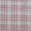 Tela de cuadros rosa teñida en hilo con textura de burbujas, lista para primavera y verano, tela para ropa de hombre y mujer, camisas