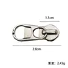 No.5 Película Corta Europea Cabeza de Tirador Equipaje Textil para el Hogar Tela Uso Diario Estuche de Papelería Regular Versátil Nailon Metal Cabeza de Cremallera
