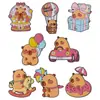Broche de Serie de Capibaras Lindos de Nueva Personalidad Transfronterizo Caja de Regalo de Dibujos Animados Creativos Insignia de Animal Capibara