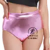 Shorts Metálicos de Cintura Alta Levanta Glúteos para Mujer Brillantes Sexys para Festival de Baile Carnaval
