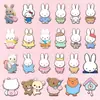 69 Pegatinas de Transferencia de Conejo Miffy, Transparentes 3D, Lindas, Divertidas, Dibujos Animados, Alta Calidad, Impermeables, Pegatinas Decorativas para Teléfono