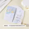 Novos Convites de Casamento Estilo Chinês, Ilustrações Doces de Alta Qualidade Puxadas à Mão, Convites de Casamento Impressos Coloridos Atacado
