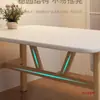 Mesa de jantar para apartamento de família pequena, luxo leve, mesa de jantar retangular moderna simples comercial e cadeiras, mesa de jantar para quarto de aluguel